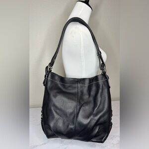 Coach‎ Soho Black Pebbled Leather Hobo Shoulder Bag